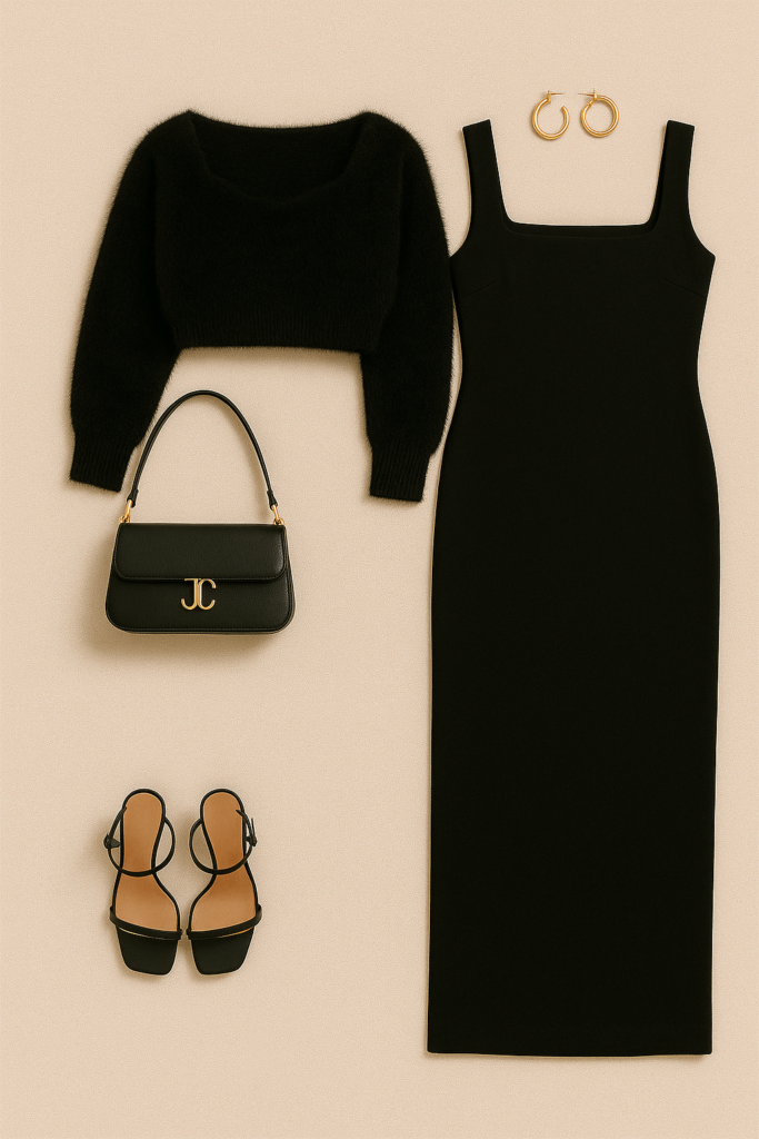 Stylish evening wear all black